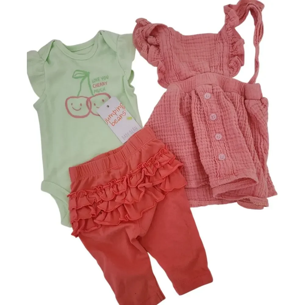 Bundle 0-6M Vintage and New Summer outfits